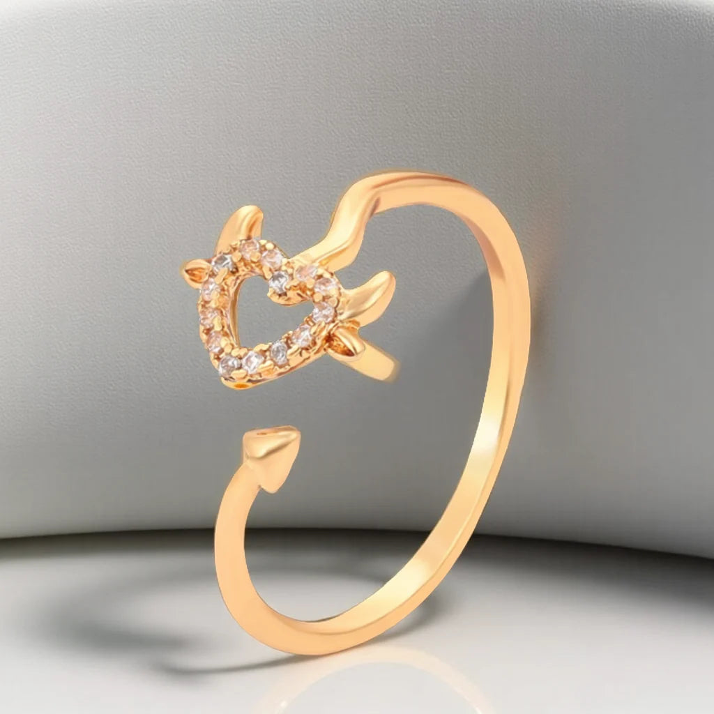 18K Gold Plated CZ Ring – Minimalist & Elegant