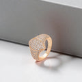 18K Rose Gold Plated CZ Ring – Elegant & Timeless